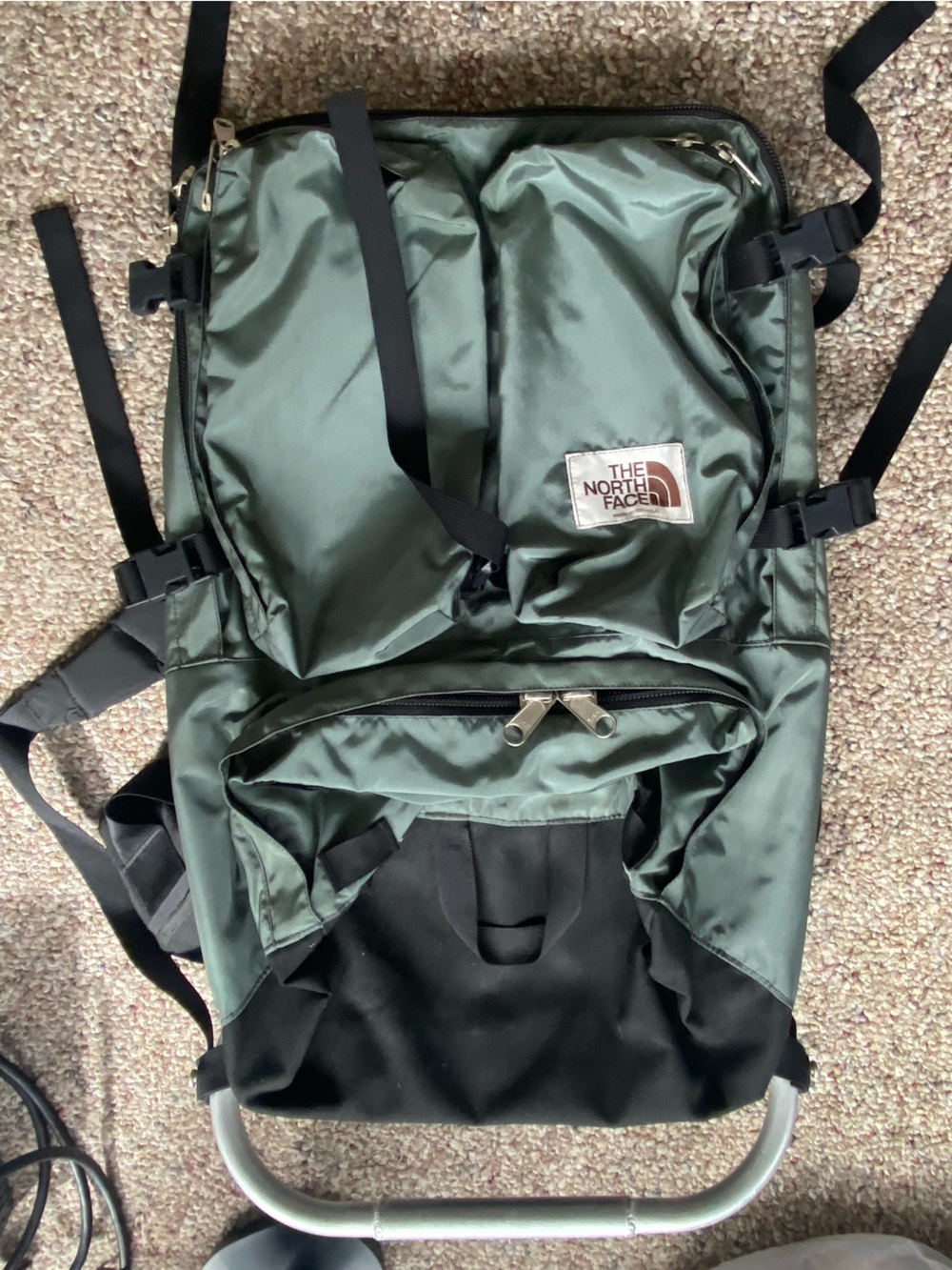 The North Face Green internal frame backpack